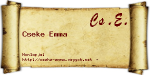 Cseke Emma névjegykártya