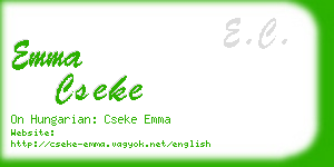 emma cseke business card